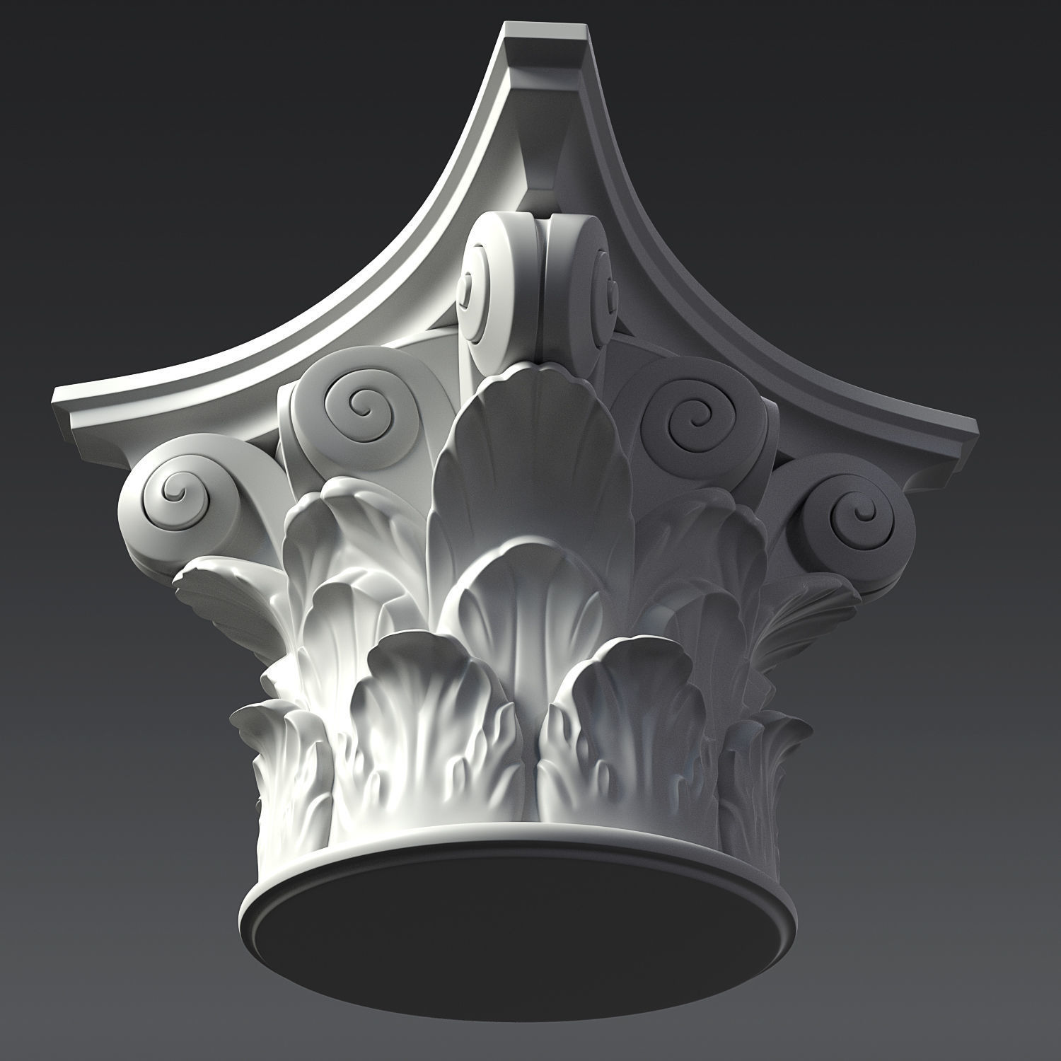 Corinthian Capital 3D model_5