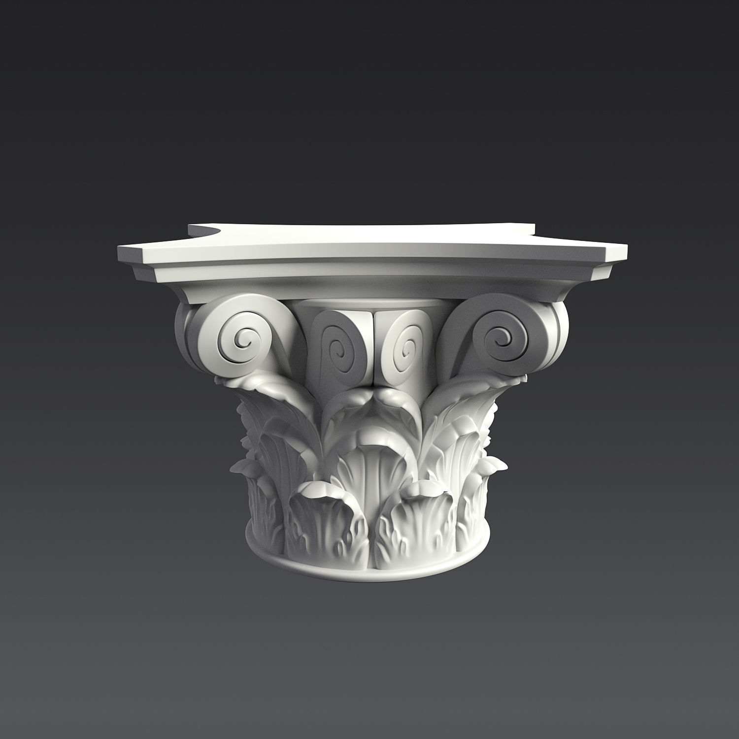 Corinthian Capital 3D model_8