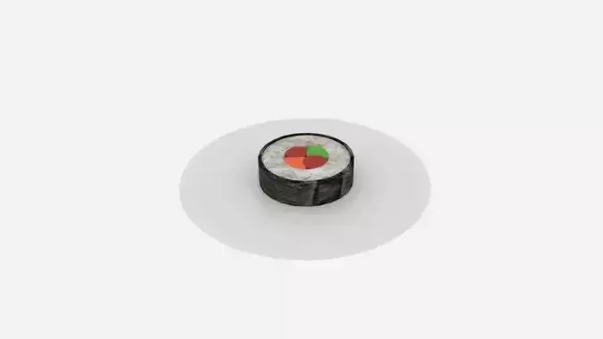 Sushi Roll Low-poly 3D model