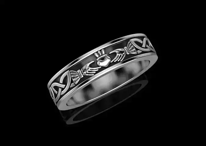 Ring with a heart symbol of love 14 3D print model