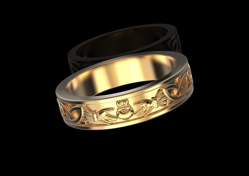 Ring with a heart symbol of love 14 3D print model_5