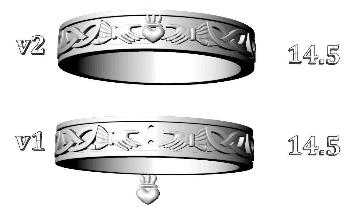 Ring with a heart symbol of love 14 3D print model_11