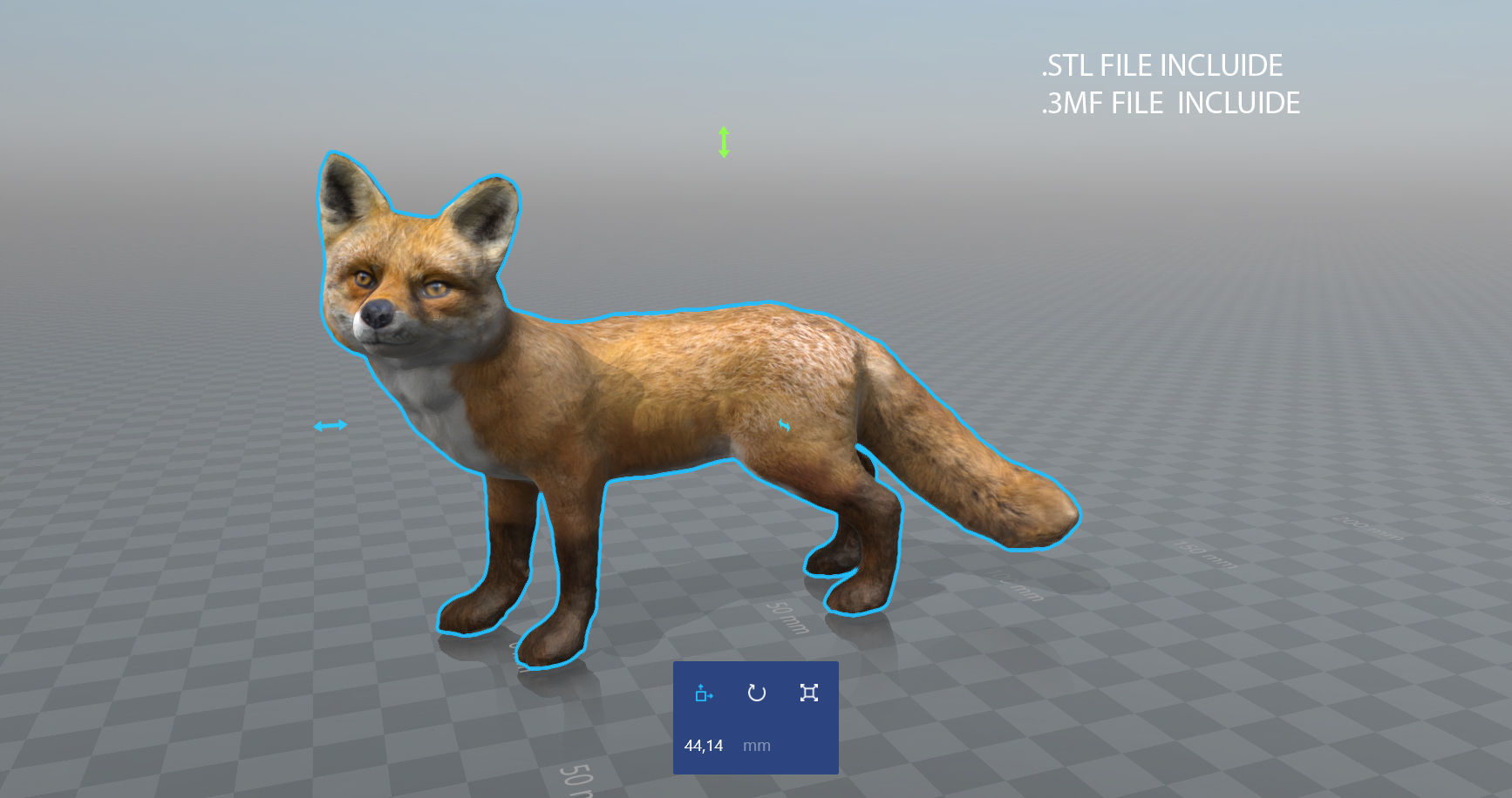 Realistic Fox Low-poly 3D model_15