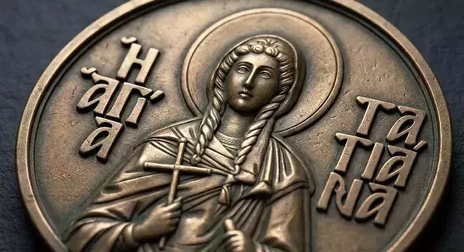 Saint Tatiana Bas Relief Medallion  CNC and Jewelry Casting