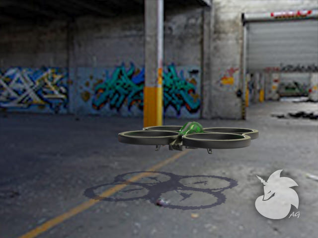 Parrot AR Drone 3D model_2