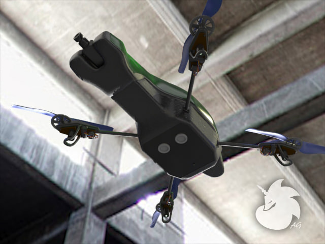 Parrot AR Drone 3D model_7