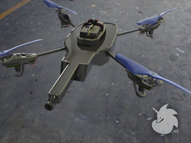 Parrot AR Drone 3D model_1