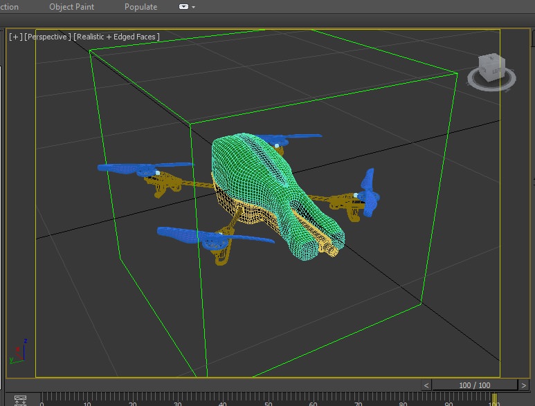 Parrot AR Drone 3D model_10