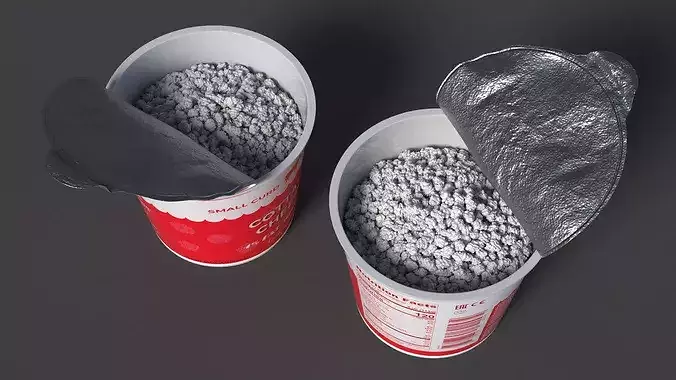 Bin of Cottage Cheese Open 3D model 5