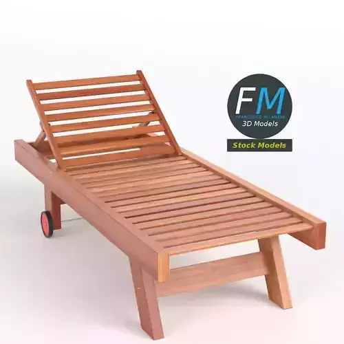 Wooden Sun lounger 1