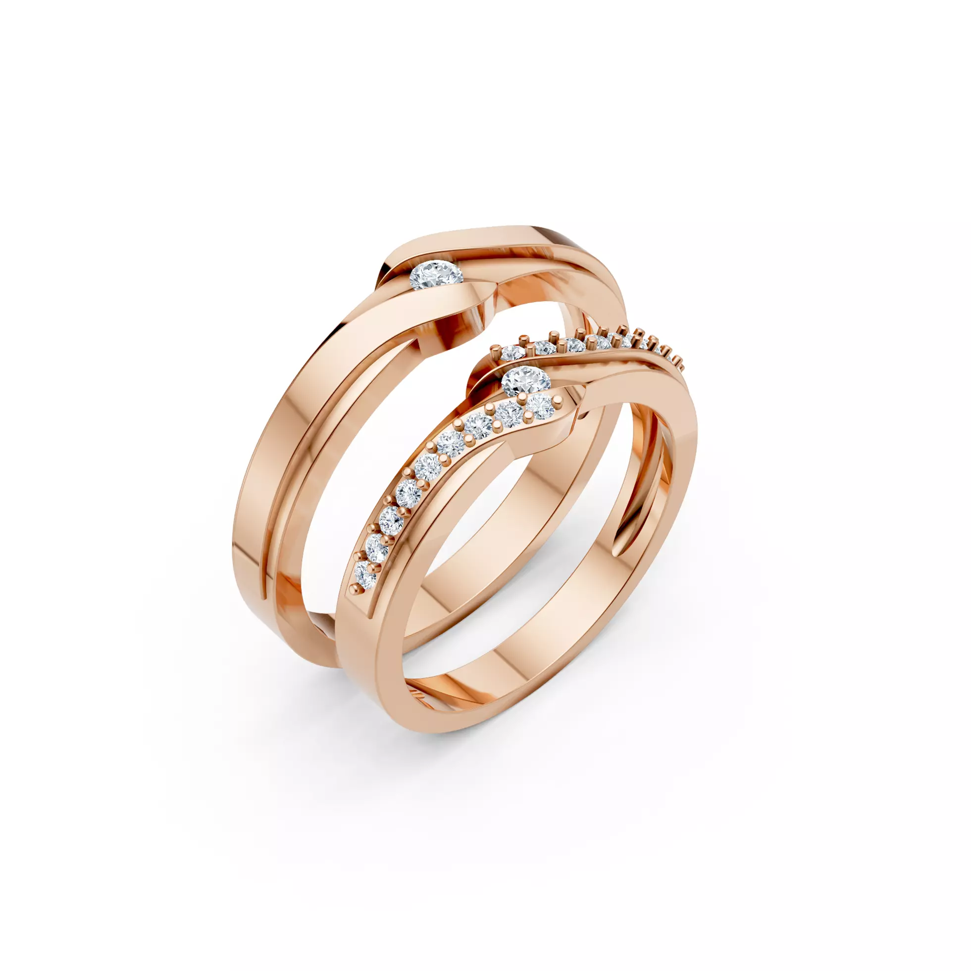 Wedding Couple Bands 3D print model