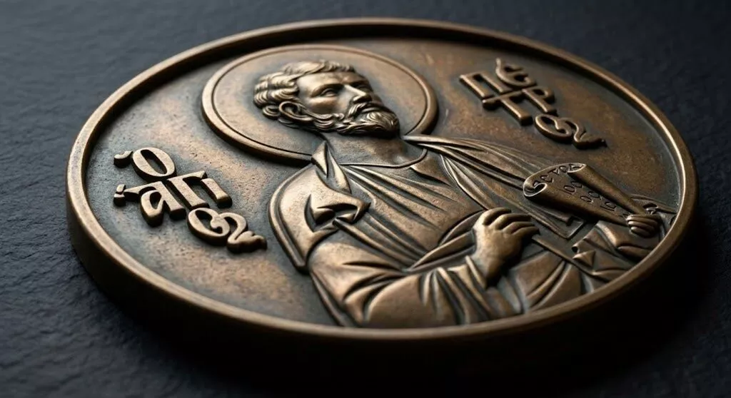 Saint Peter Bas Relief Medallion CNC and Jewelry Casting 3D print model
