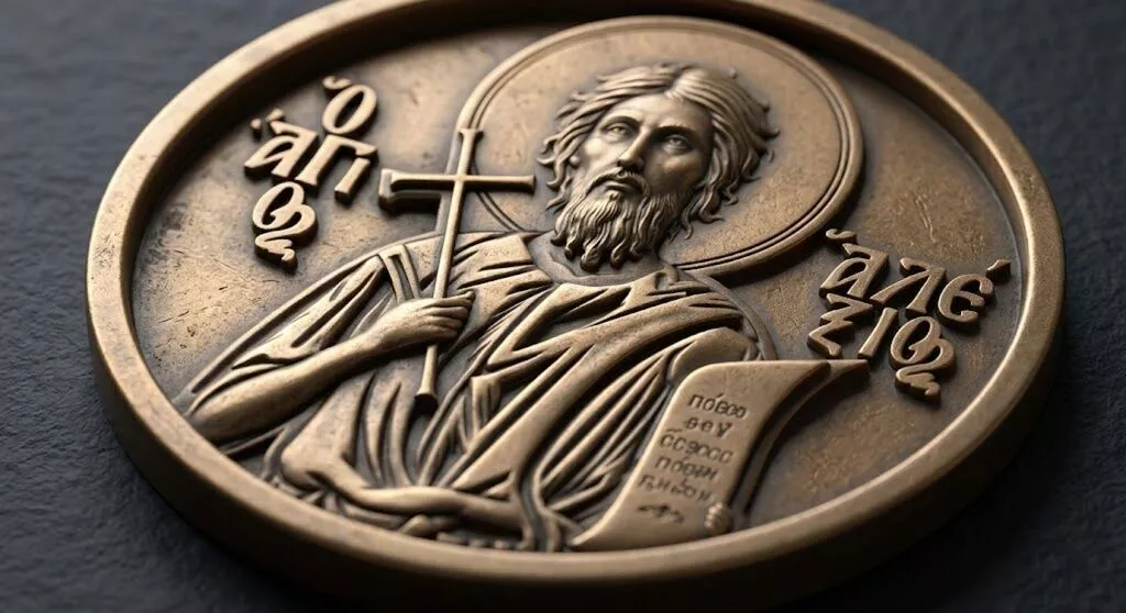 Saint Alexios Bas Relief Medallion CNC and Jewelry Casting 3D print model