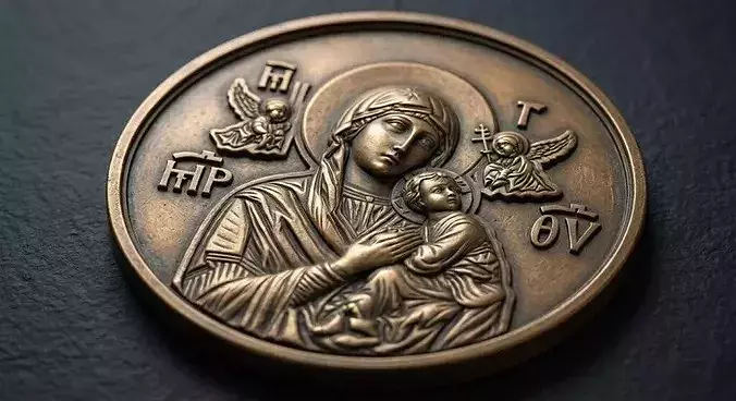 Virgin Mary Bas Relief Medallion  CNC and Jewelry Casting