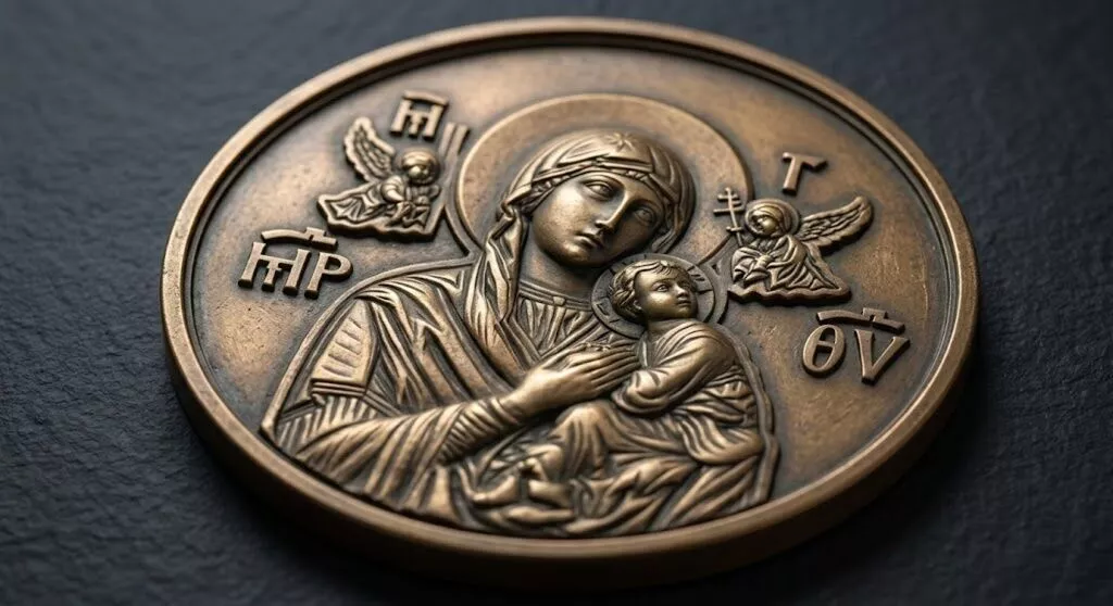 Virgin Mary Bas Relief Medallion CNC and Jewelry Casting 3D print model