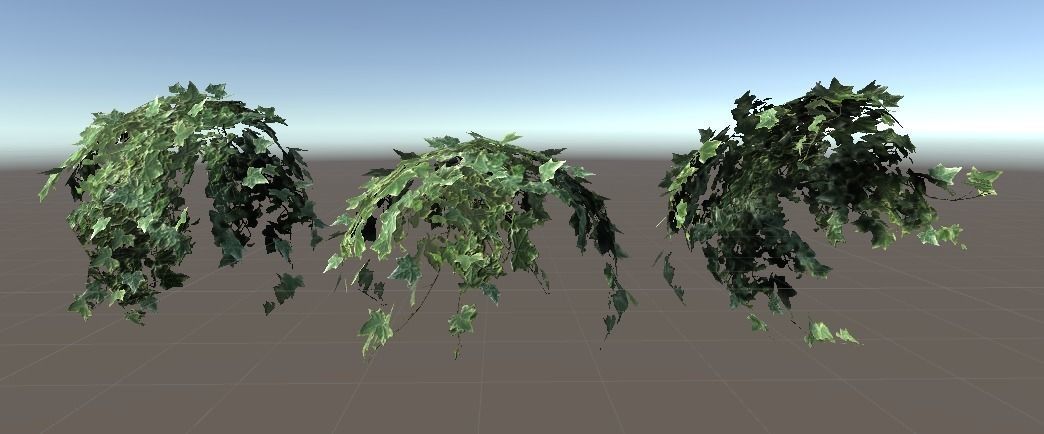 Ivy Clumps with Levels of Detail Low-poly 3D model_5