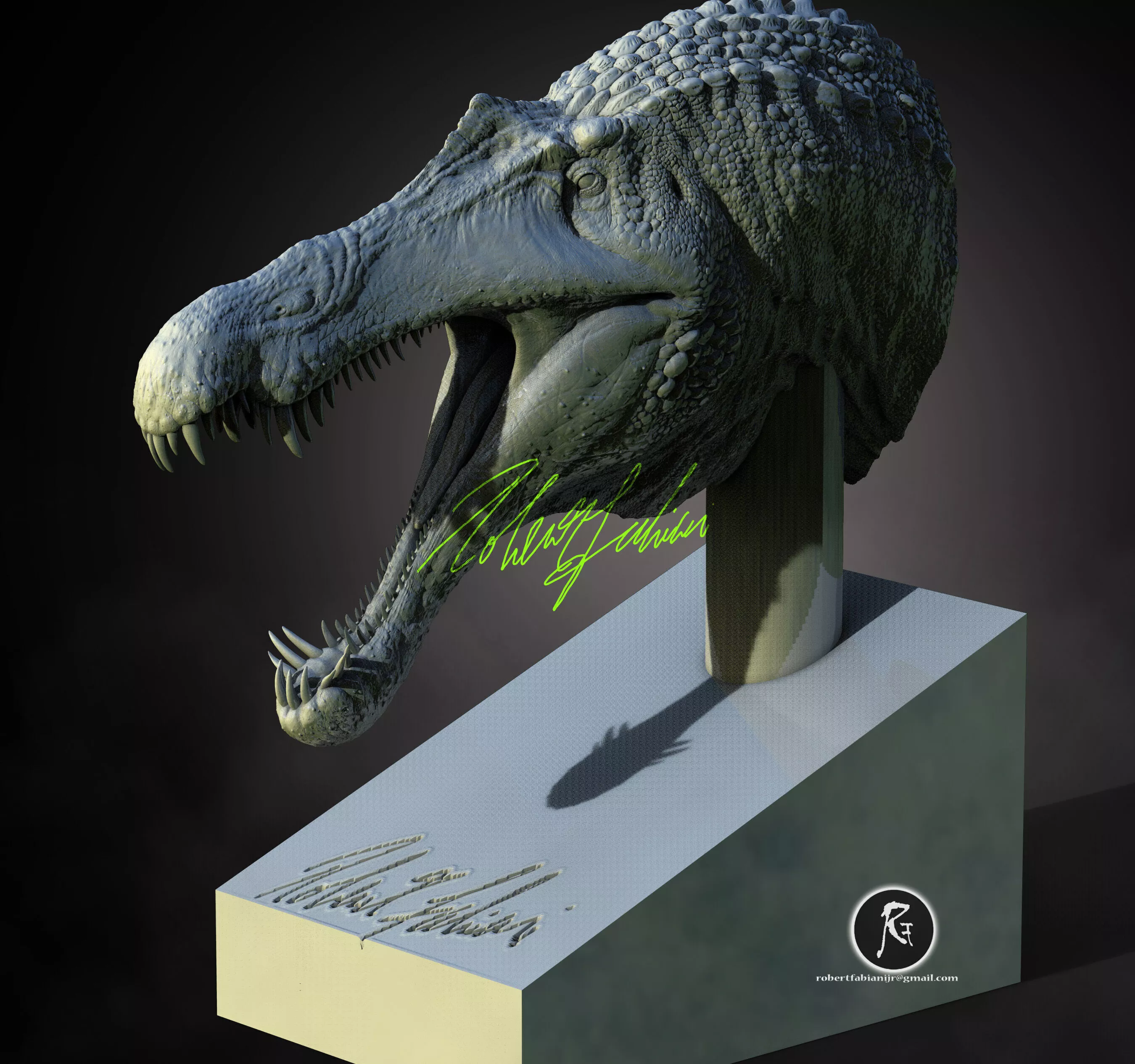 Suchomimus Bust 3D print model