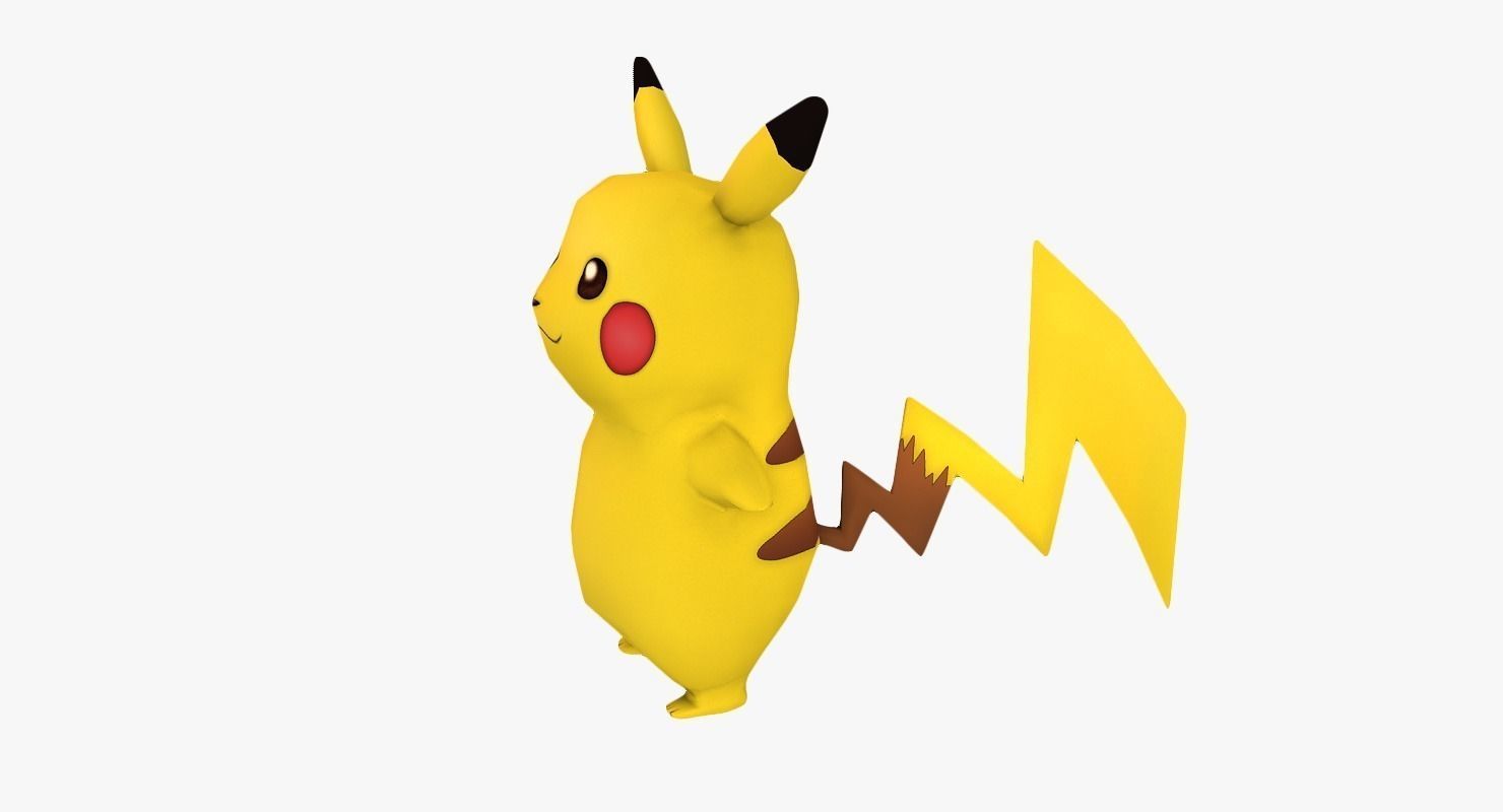 Low poly Pikachu pokemon Low-poly 3D model_8
