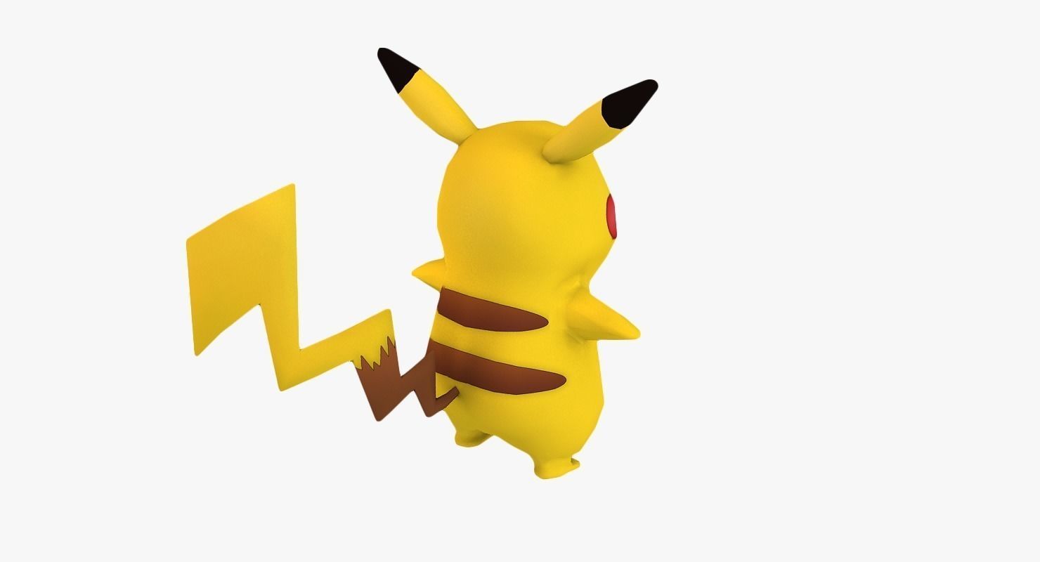 Low poly Pikachu pokemon Low-poly 3D model_9