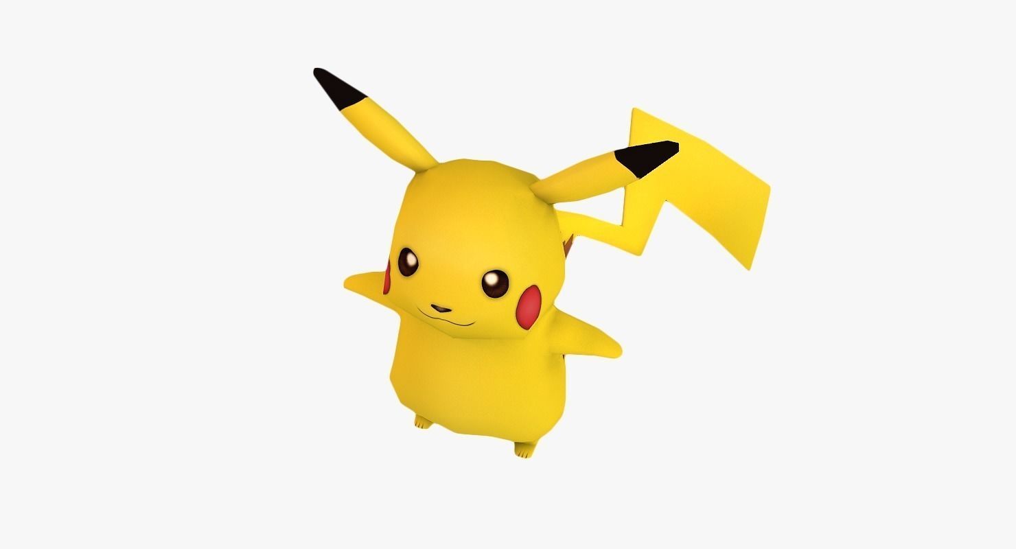 Low poly Pikachu pokemon Low-poly 3D model_10