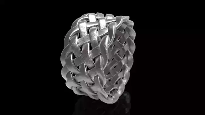 Knot band Ring with bindings