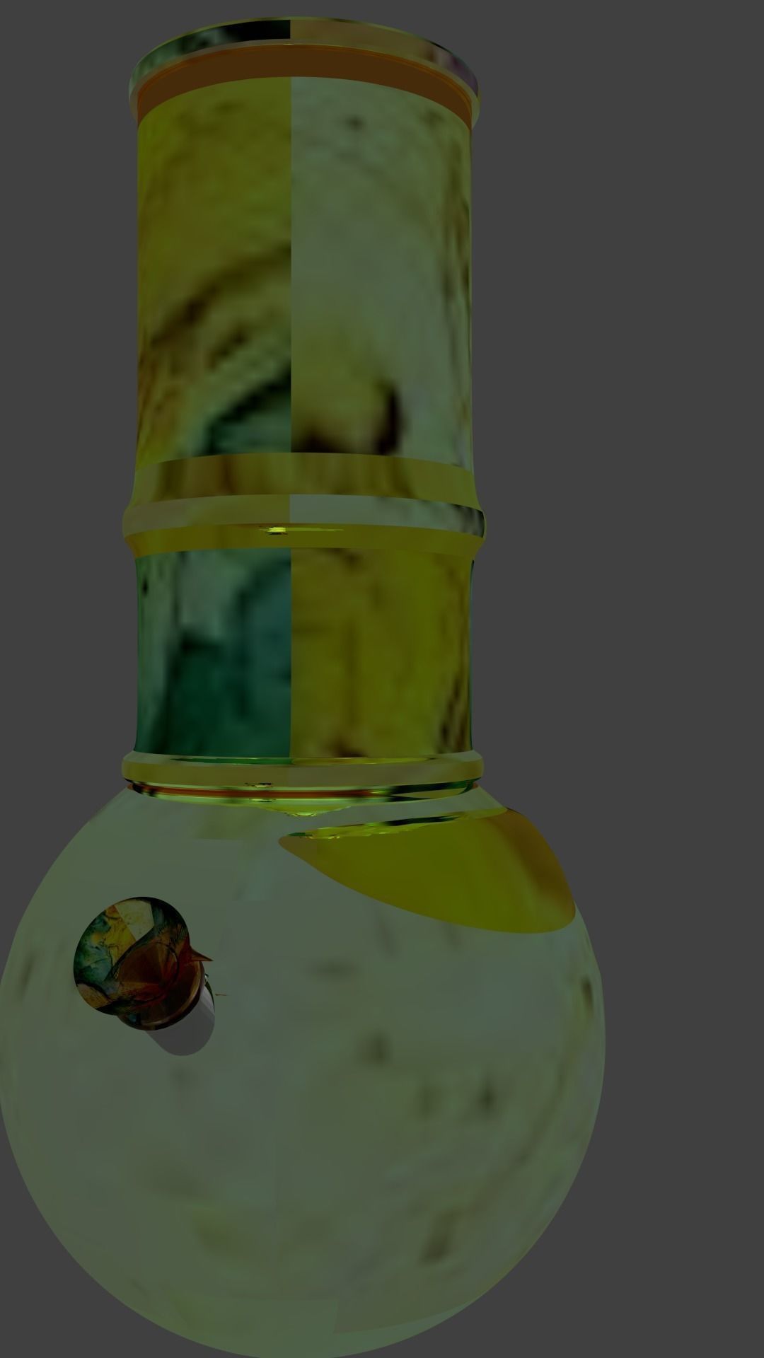 3D bong with all textures and transperant glass Free low-poly 3D model_2