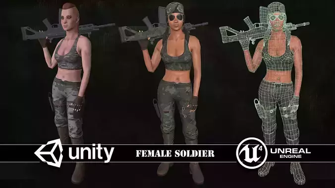 Customizable Female Soldier Classic Style