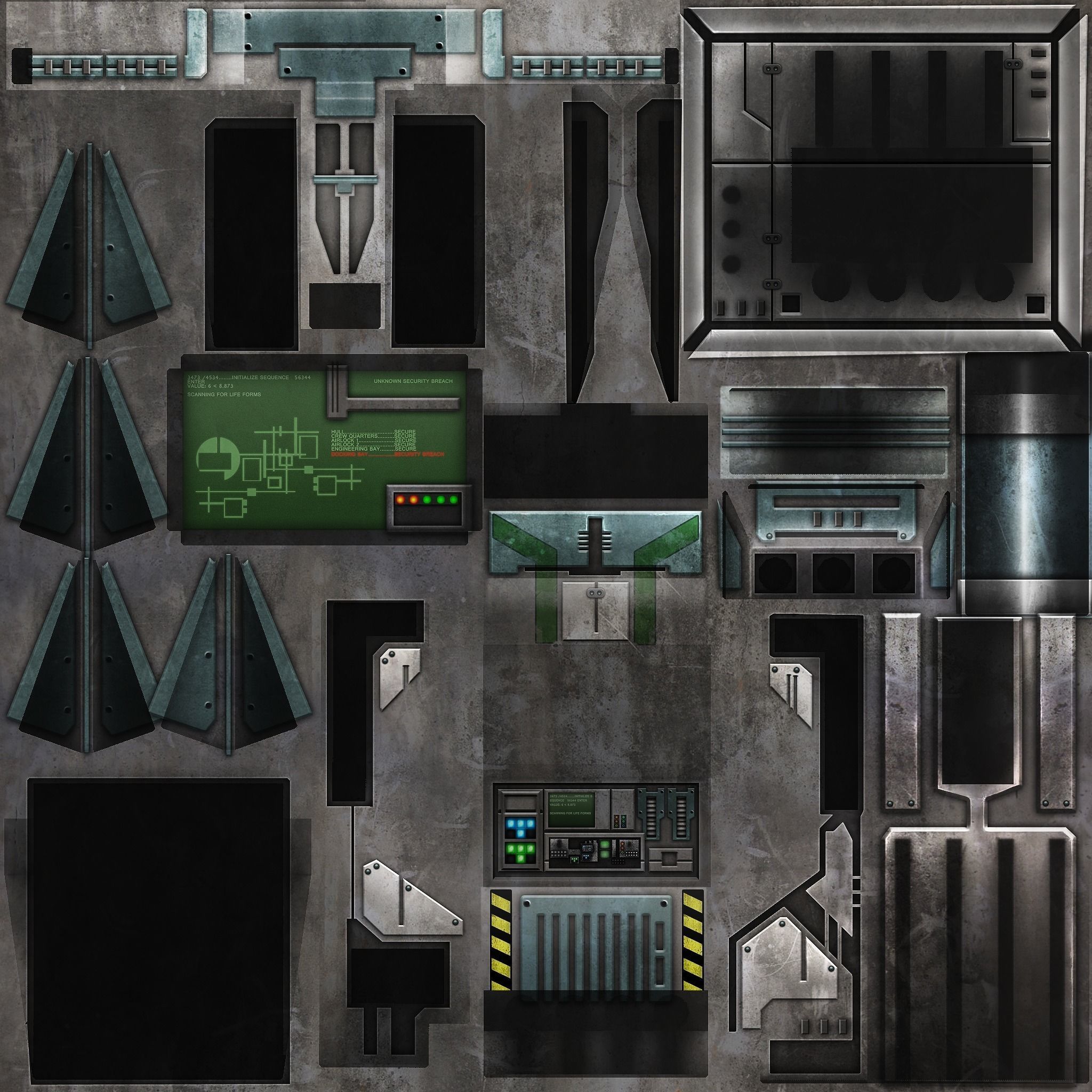 Low Poly Sci-Fi Assets Low-poly 3D model_9