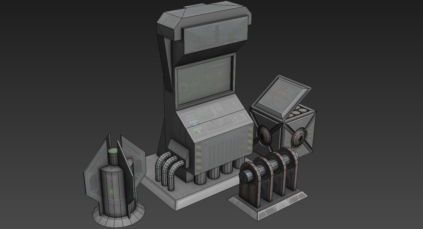 Low Poly Sci-Fi Assets Low-poly 3D model_6