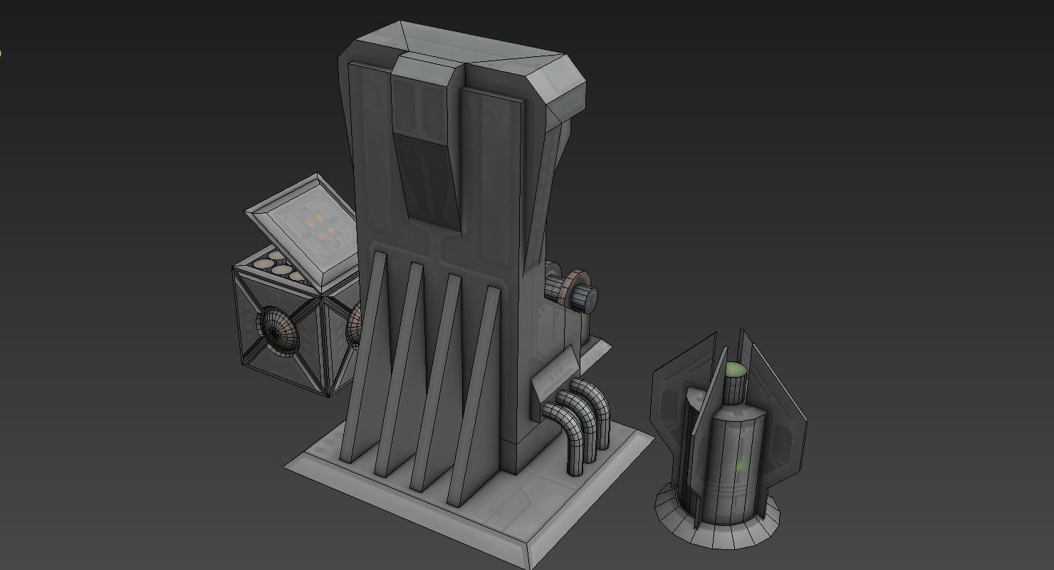 Low Poly Sci-Fi Assets Low-poly 3D model_5