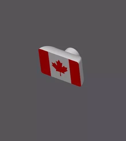 Canadian Flag Schrader Valve Cap 3D print model