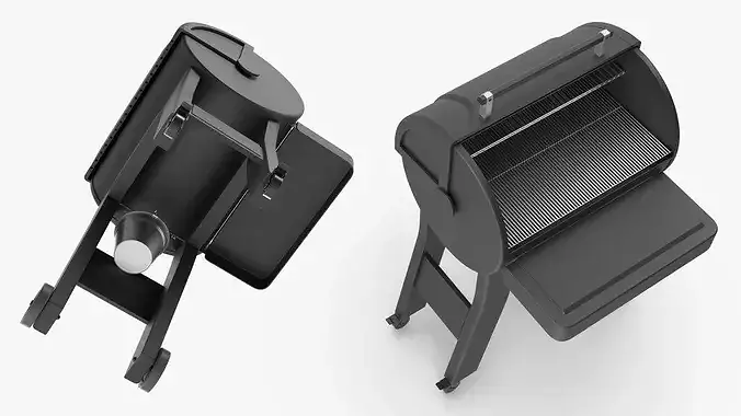 BBQ Smoker Grill without Food 3D model 4