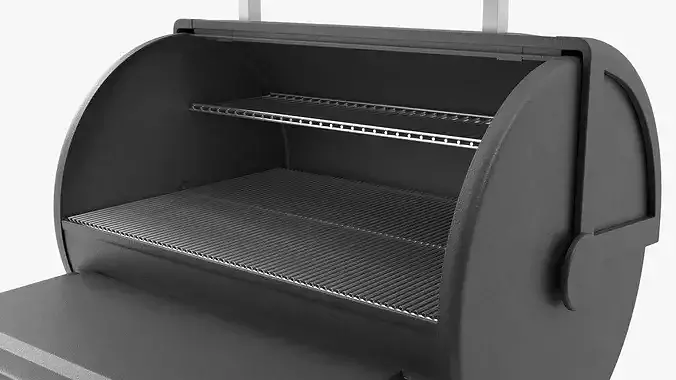 BBQ Smoker Grill without Food 3D model 7