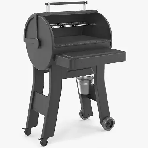 BBQ Smoker Grill without Food 3D model 5
