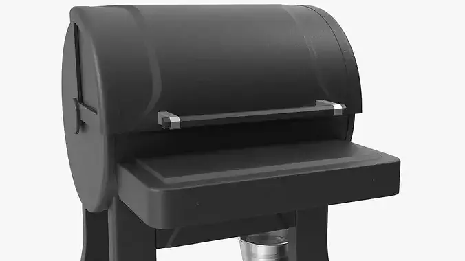 BBQ Smoker Grill without Food 3D model 6