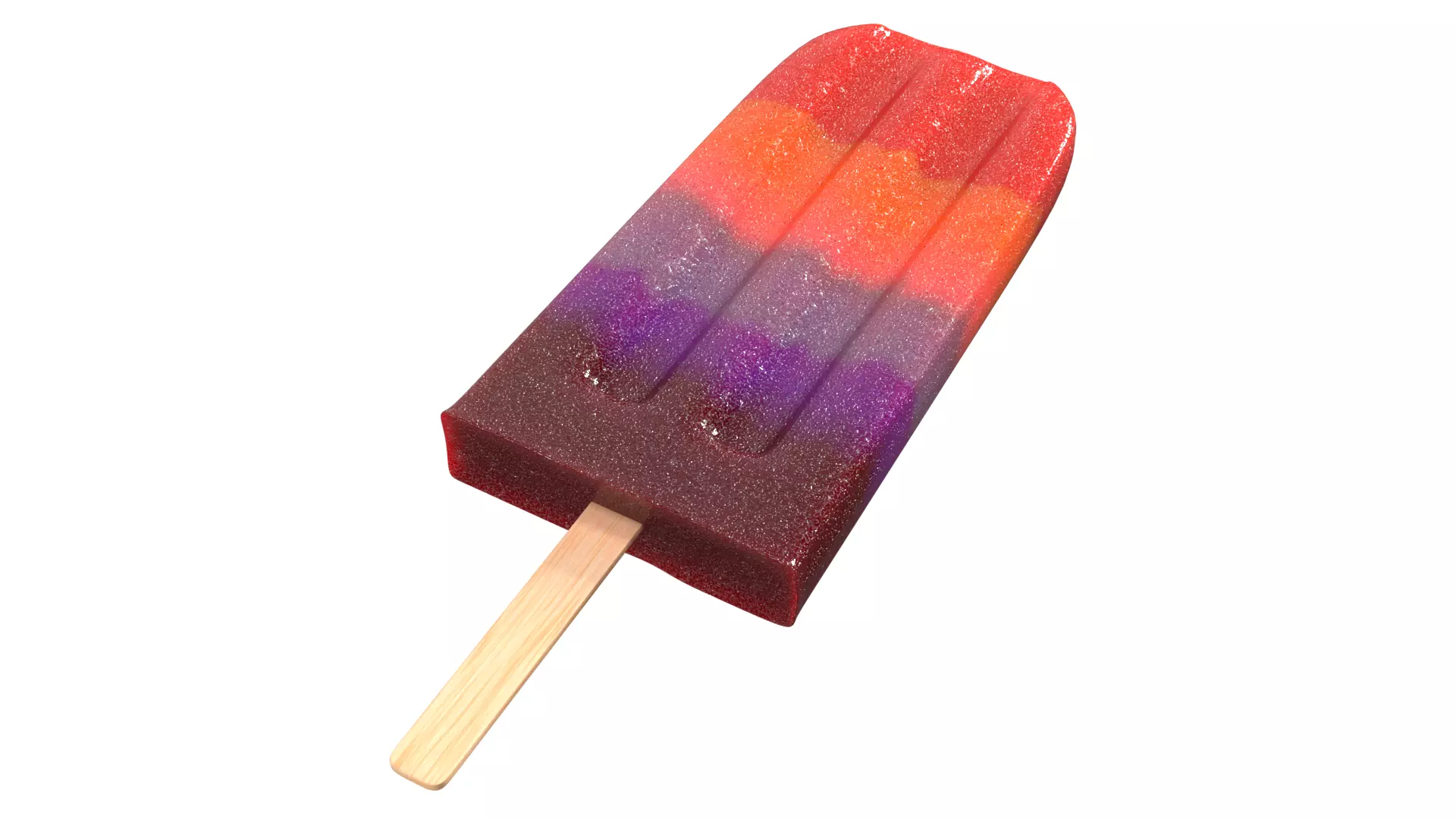 Layered Ice Lolly Popsicle Pop PBR 1 Low-poly 3D model
