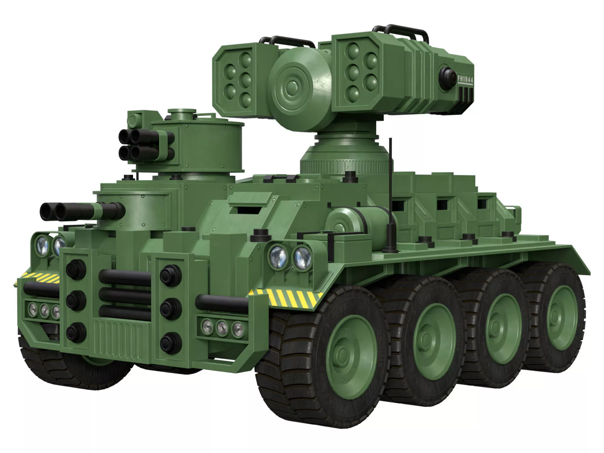 Military APC-1-Forest-Clean Low-poly 3D model