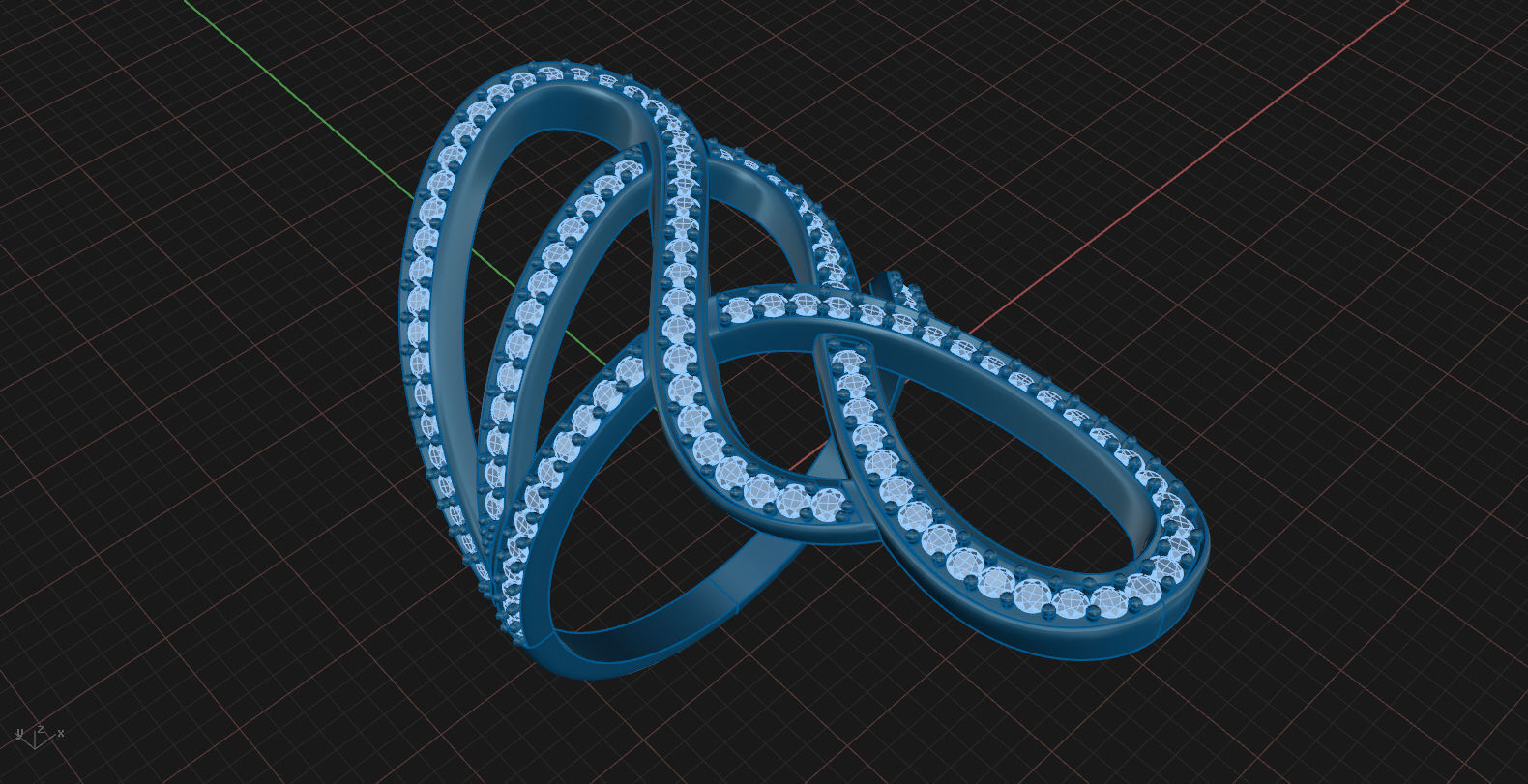 ring tangle 001 3D print model_6