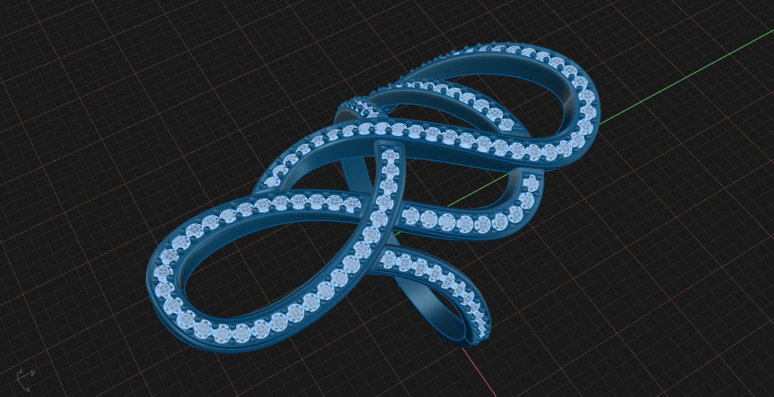 ring tangle 001 3D print model_4