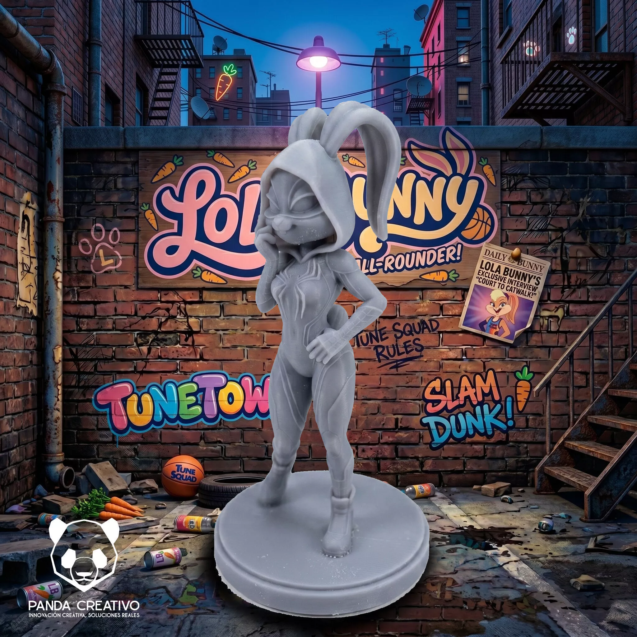 Lola Bunny - Spider-Gwen Mashup Collectible Figure - Fan Art 3D print model