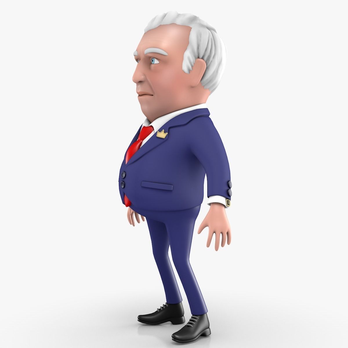 Boss Cartoon Character 3D model_1