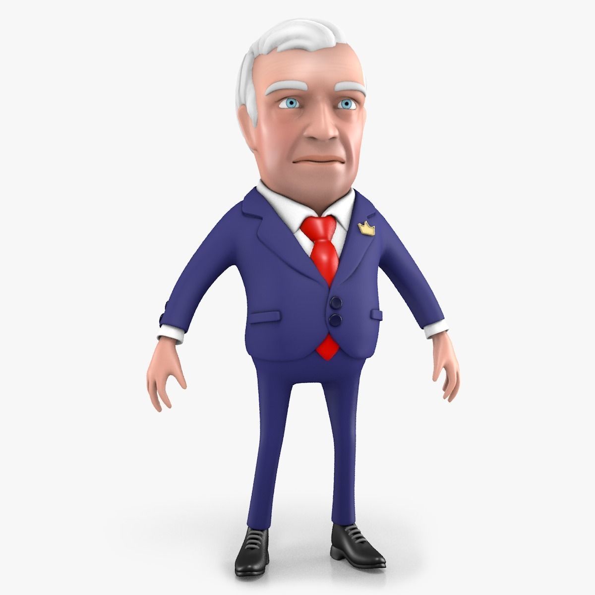 Boss Cartoon Character 3D model_0