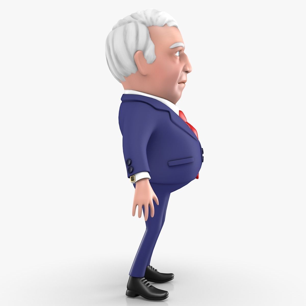 Boss Cartoon Character 3D model_2