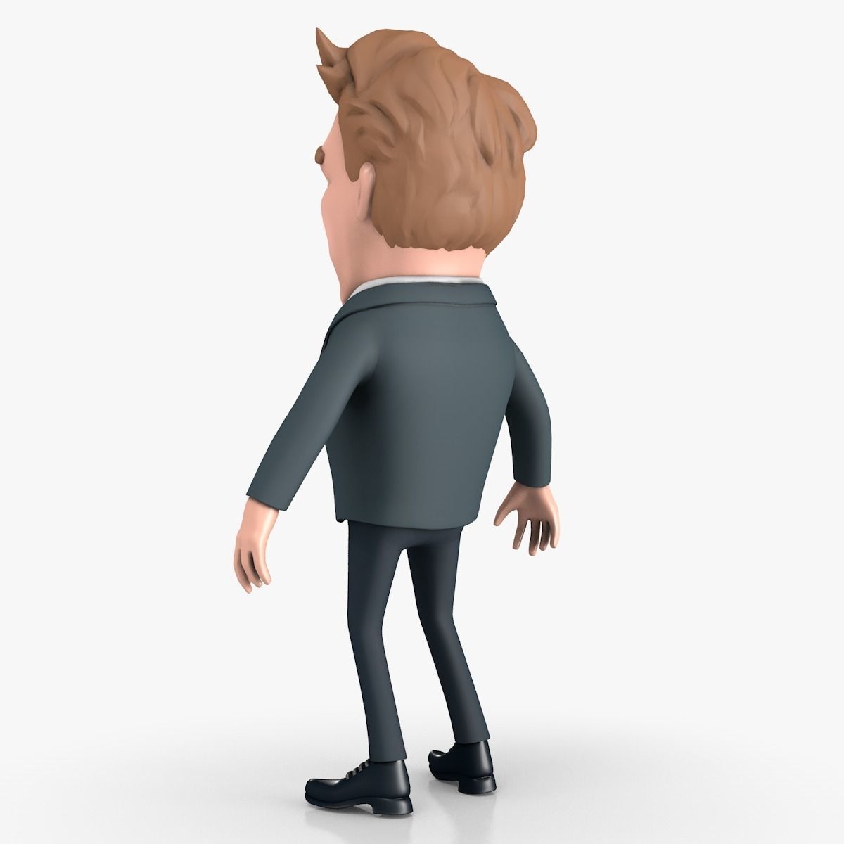 Businessman Cartoon Character 3D model_5