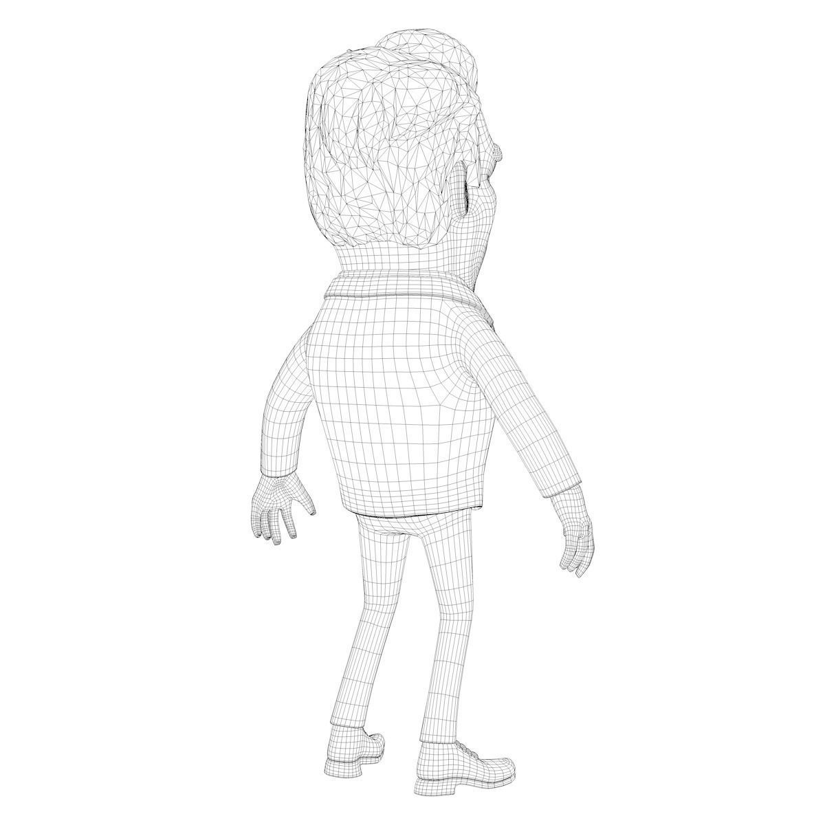 Businessman Cartoon Character 3D model_4