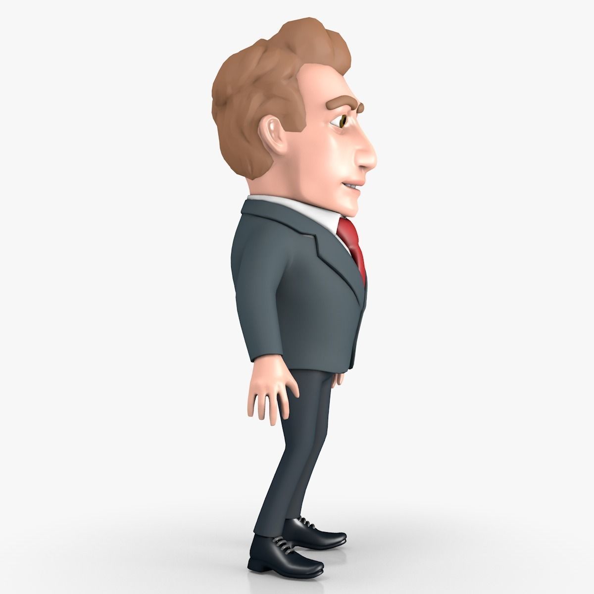 Businessman Cartoon Character 3D model_1
