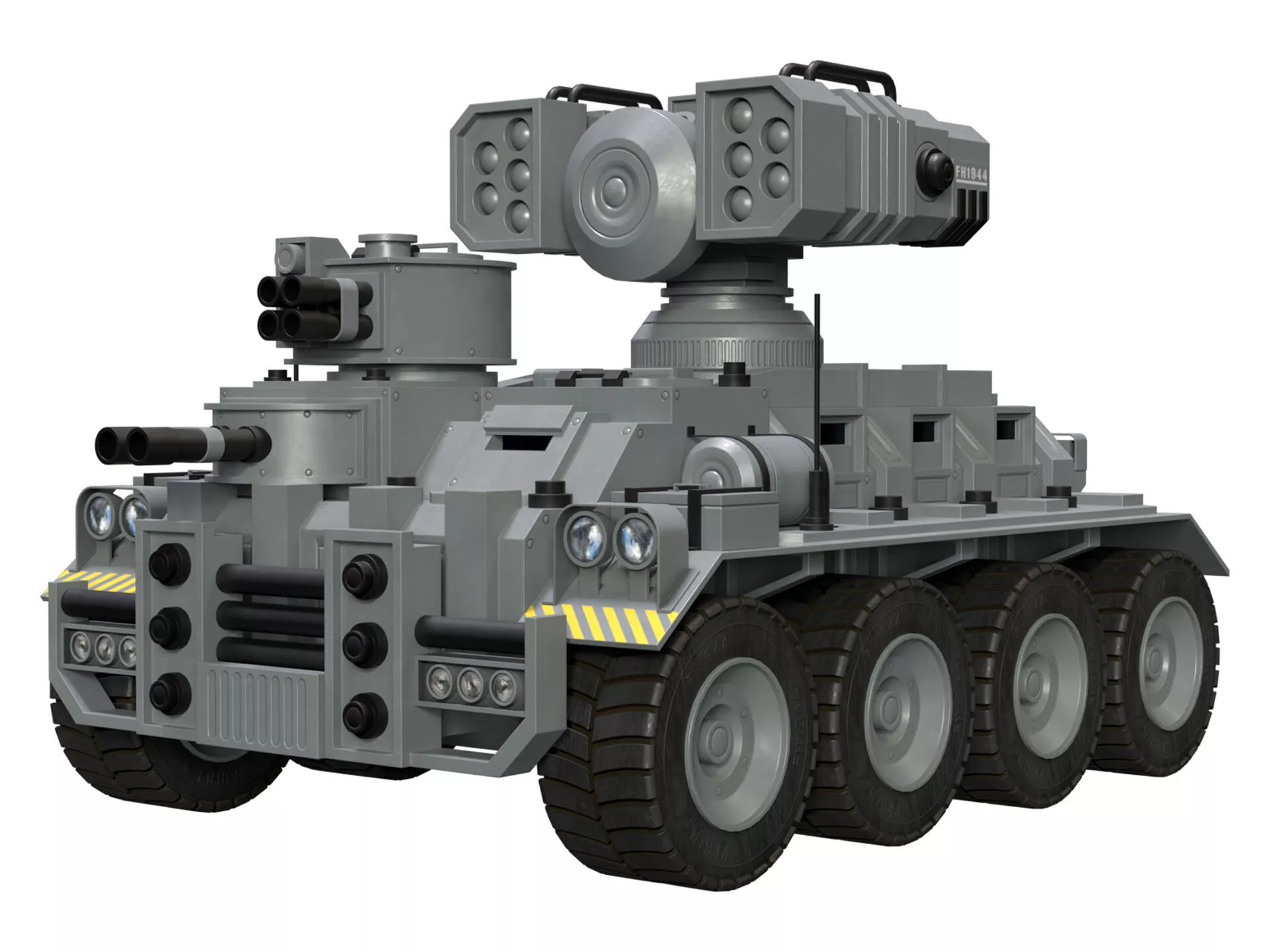 Military APC-1-Urban-Clean Low-poly 3D model