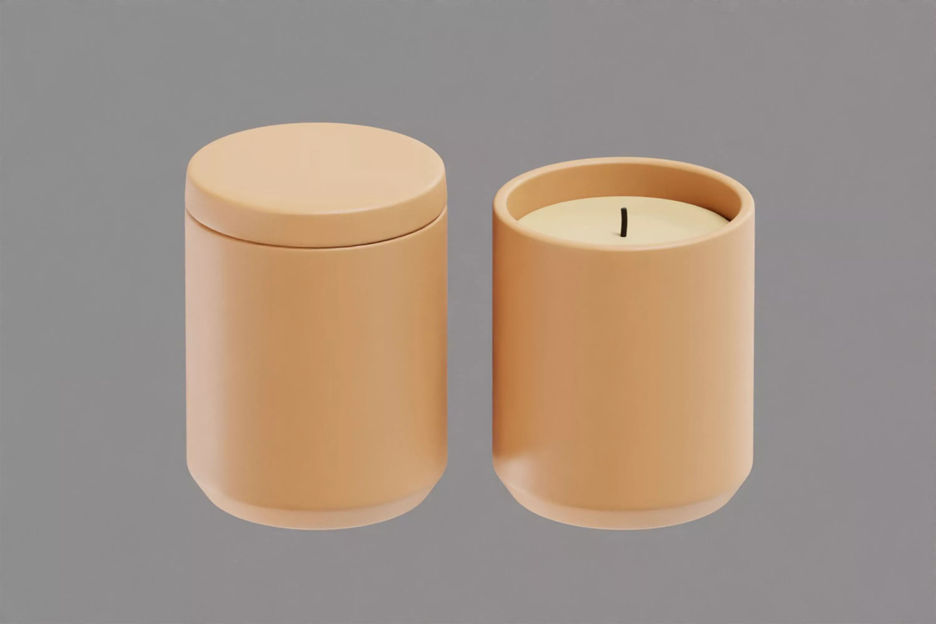 Jar Candle Low-poly 3D model