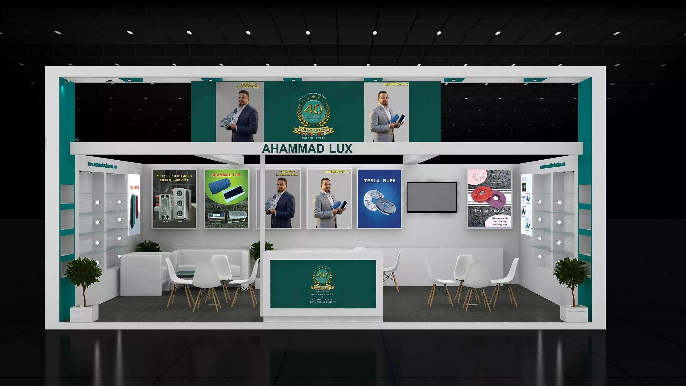 8mtr x5mtr expo stall 1side open Exhibition Stand Low-poly 3D model