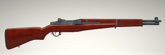 US RIFLE CALIBER30 M1 Low-poly 3D model